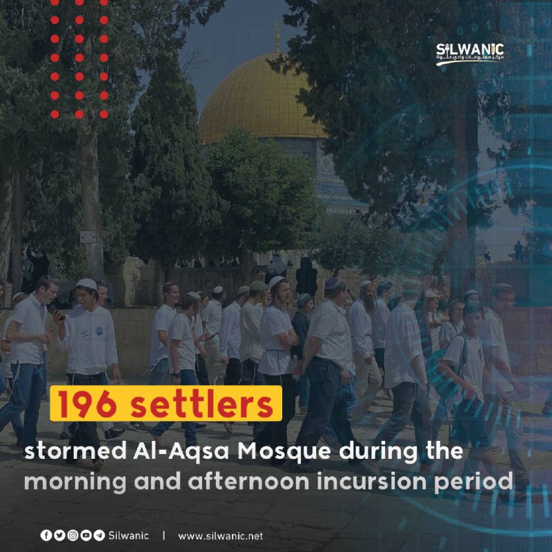 196 settlers break into the courtyards …