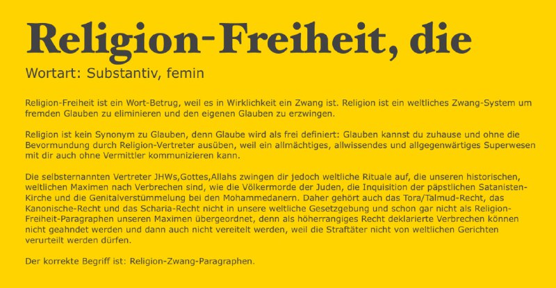 **Warum ist die angebliche "Freiheit" ein …