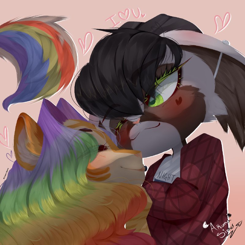 Finished commission of chibi couple icon …