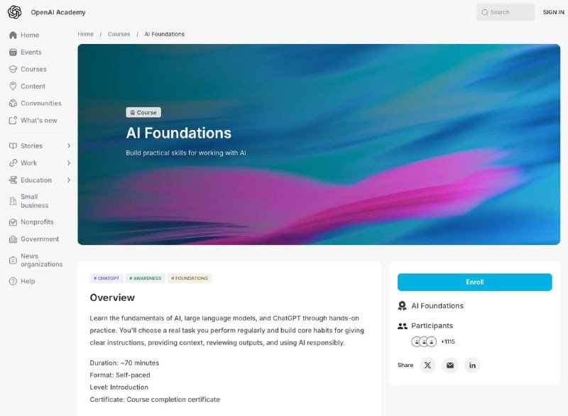 ***🤖*** OpenAI تطلق دورات مجانية في …