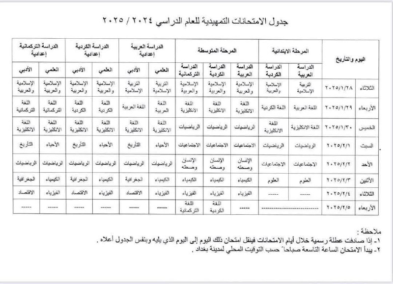 ***?*** [#جدول](?q=%23%D8%AC%D8%AF%D9%88%D9%84) الامتحانات " الخارجي " …