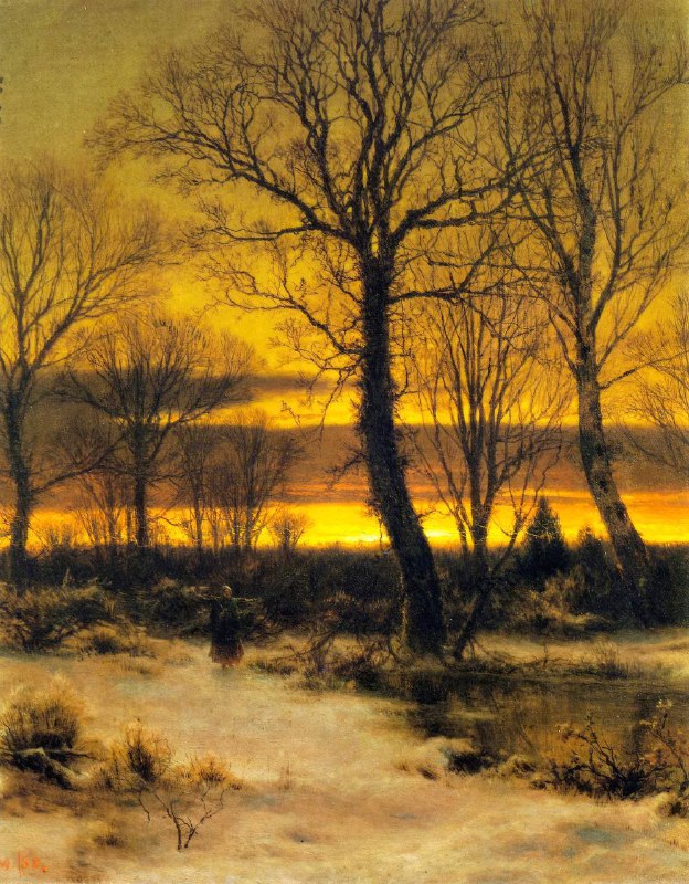 **Winter, Sunset in the Forest.** `Louis …