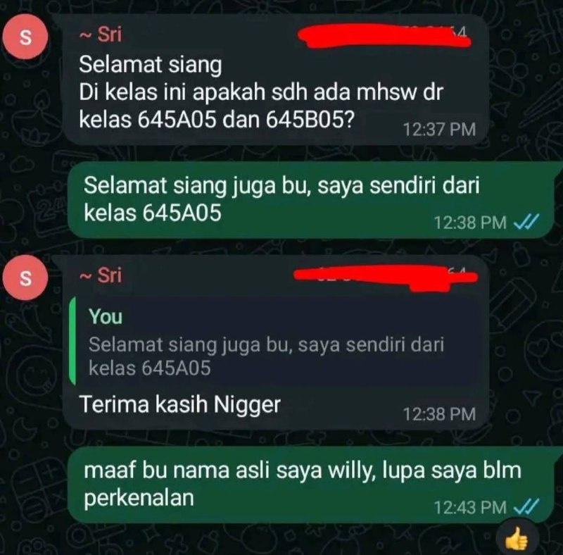 Terima kasih willy nigger