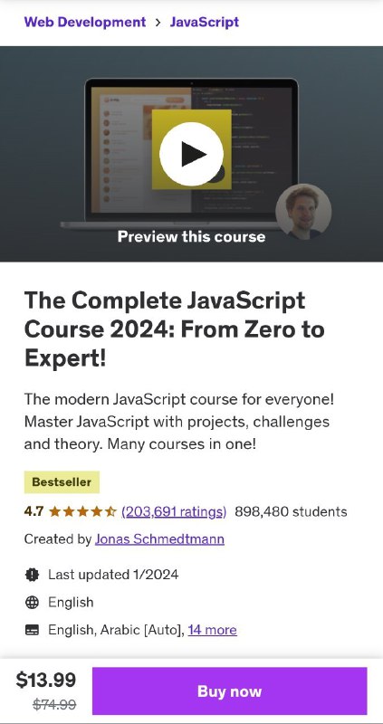 ***⚡️*** The Complete JavaScript Course 2024: …