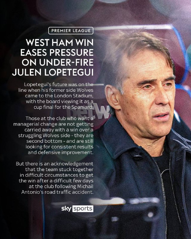 Pressure on West Ham boss Julen …