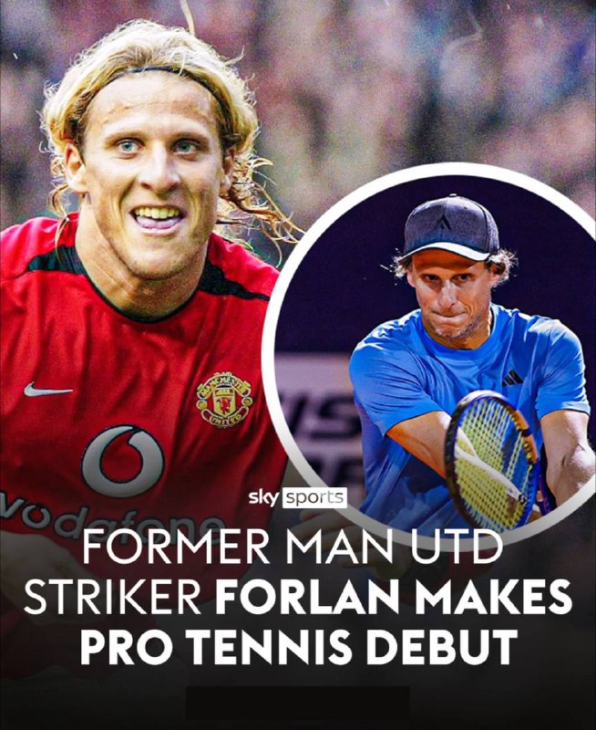 Diego Forlan makes his pro tennis …