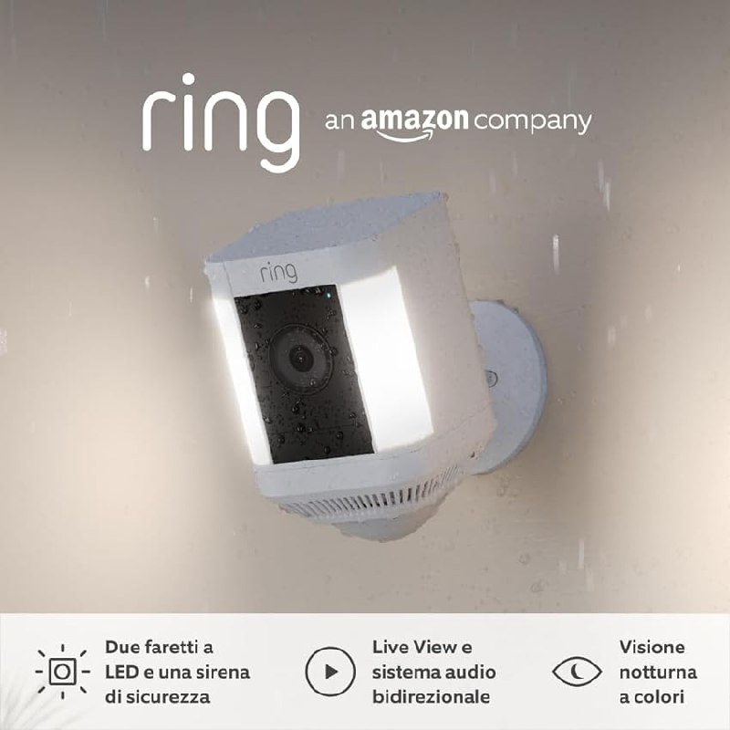 Ring videocamera Plus con faretti a …