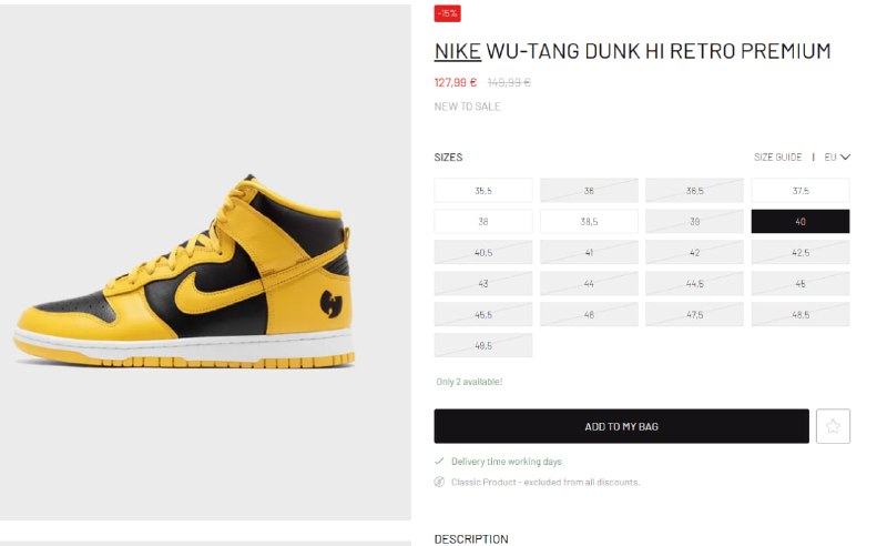 Wu-Tang DUNK HI RETRO