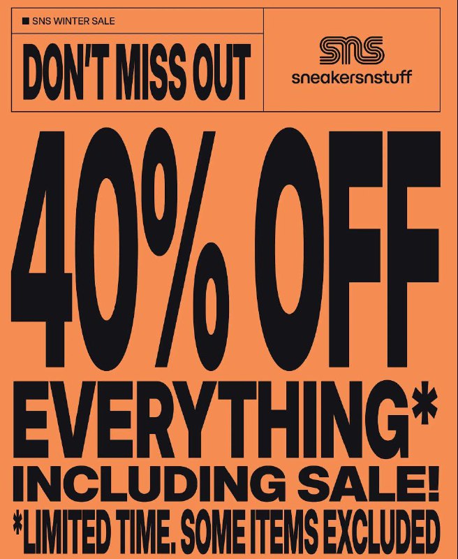 ***?*****40% OFF EVERYTHING via SNS ( …