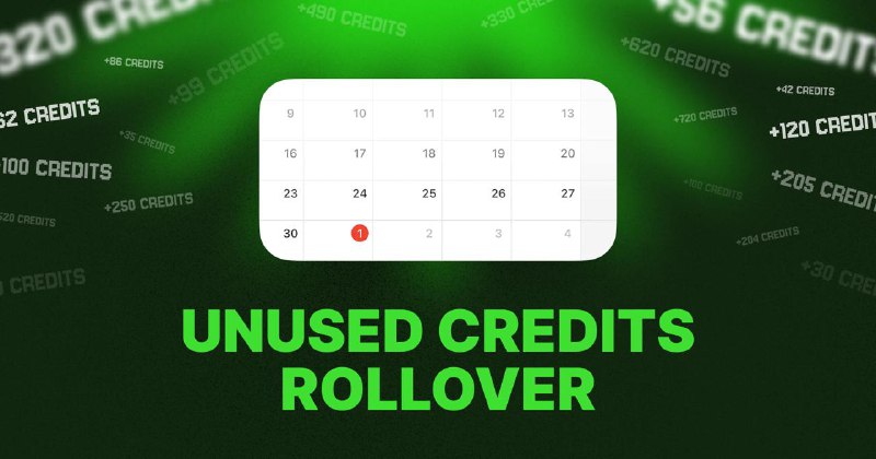 **Annual plans now have credit rollover …