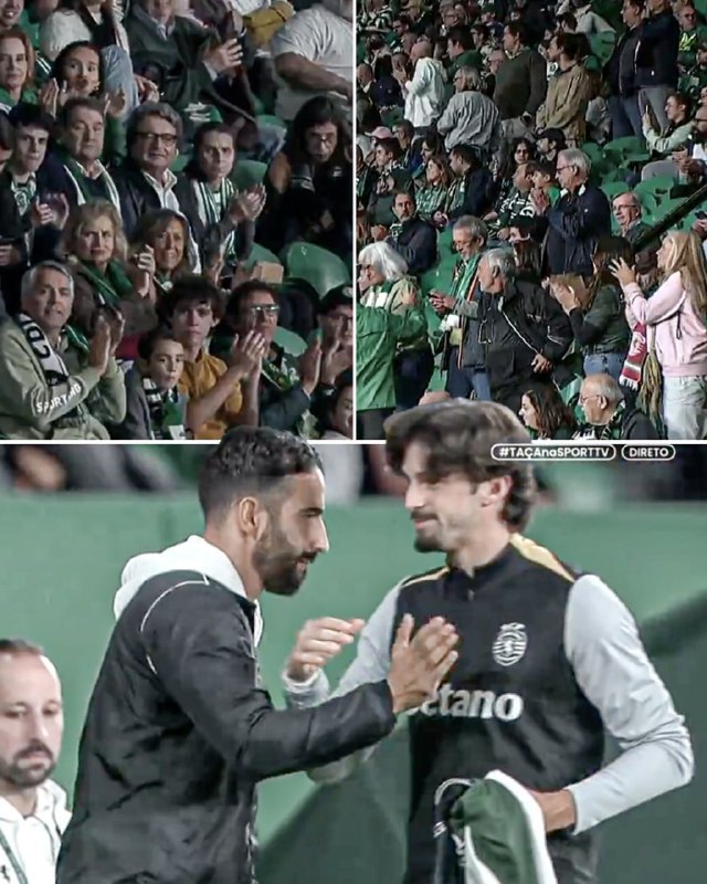 Sporting supporters applauded manager Rúben Amorim …