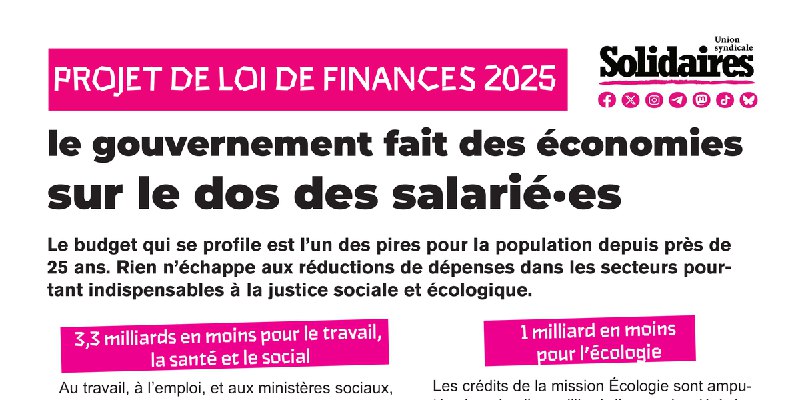 Projet de loi de finances 2025 …