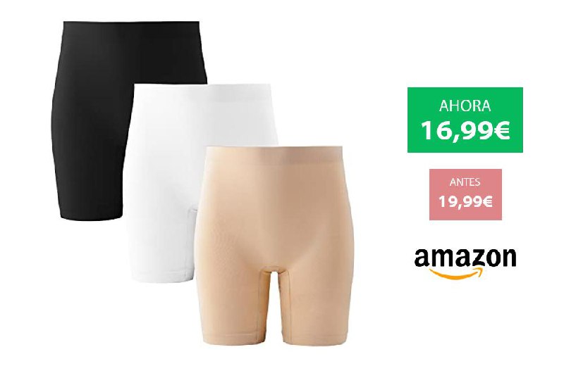 [***?***](https://images.bytelix.com/wp-content/uploads/2024/08/telegram_ainhoa_172364719271.jpg) INNERSY Pantalones Cortos Mujer Debajo la Falda Bragas Pantalon Antirozaduras Sin Costura Pack de 3 (M, Nergo+Blanco+Beige) por 16,99€