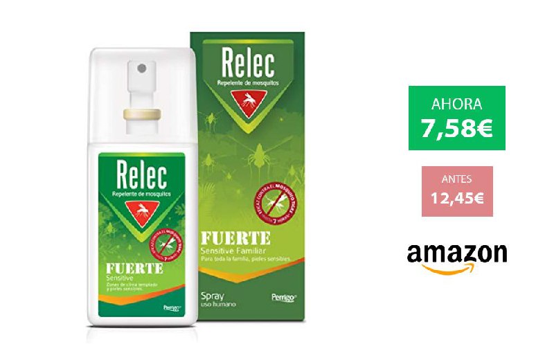 [***?***](https://images.bytelix.com/wp-content/uploads/2024/08/telegram_ainhoa_172364726586.jpg) Relec Fuerte Sensitive Familiar, Spray Antimosquitos, Repelente de mosquitos, Eficaz contral el mosquito tigre, Sin olor, sin perfume y …