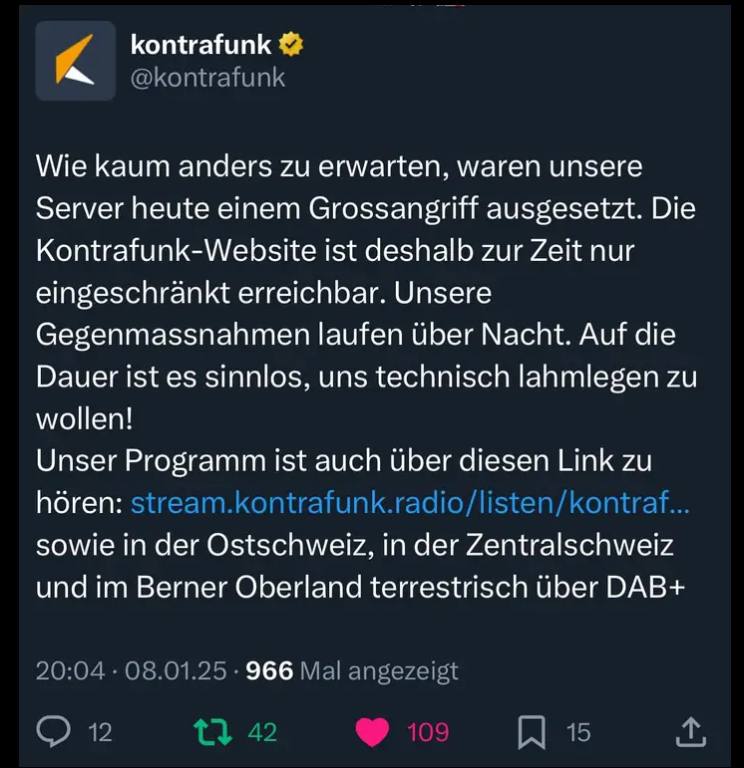 Es gab heute einen Großangriff auf …