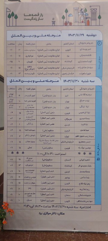 خبرنامه انجمن تخصصی قصه گویان سروش
