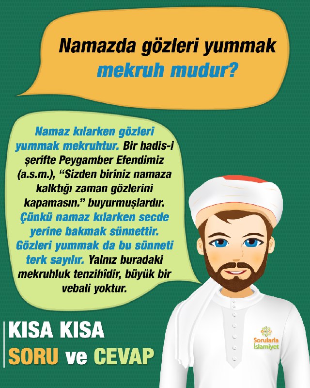 Ancak namazda bakılması caiz olmayan bir …