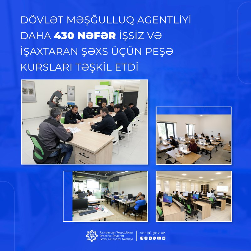 [**Dövlət Məşğulluq Agentliyi**](https://www.facebook.com/dma.sosial.gov.az) daha 430 nəfər …