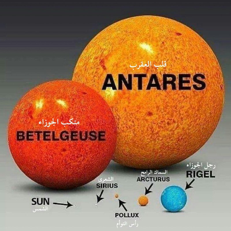 ‏مقارنة بعض ‎[#النجوم](?q=%23%D8%A7%D9%84%D9%86%D8%AC%D9%88%D9%85) المعروفة في مجرتنا …