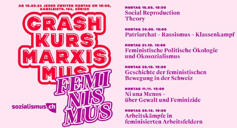 **Zürich: Crashkurs Marxismus-Feminismus Teil 3 und …