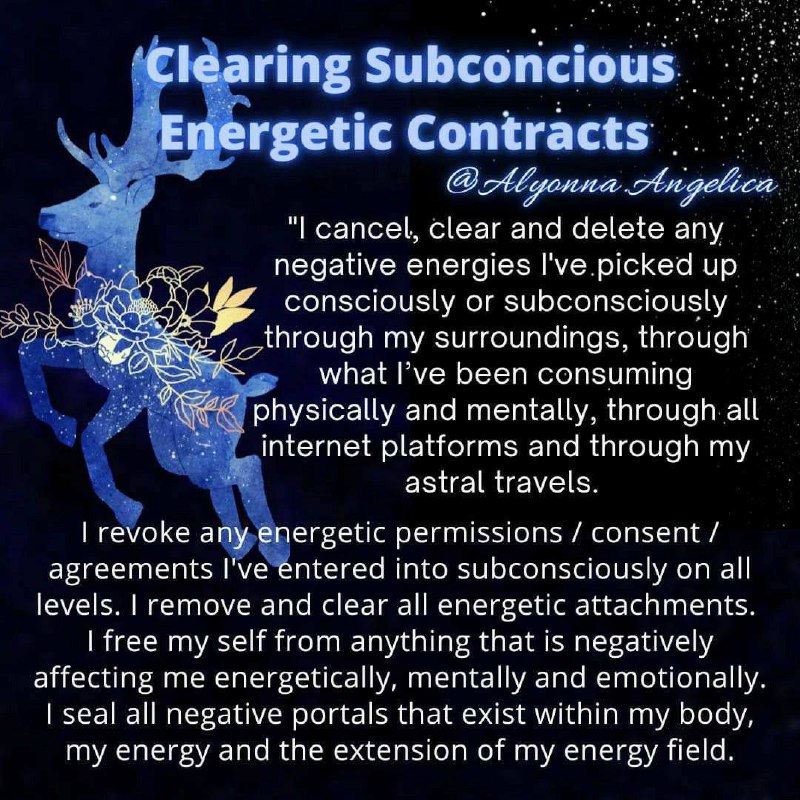 ***🟪******🟡***CLEARING SUBCONSCIOUS ENERGETIC CONTRACTS***🟪******🟡***