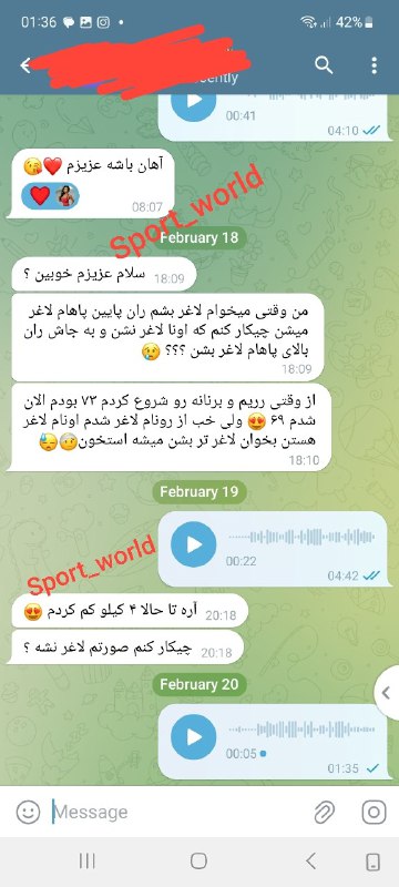 ***⬅️***دوست عزیزمون با رژیم و برنامه …