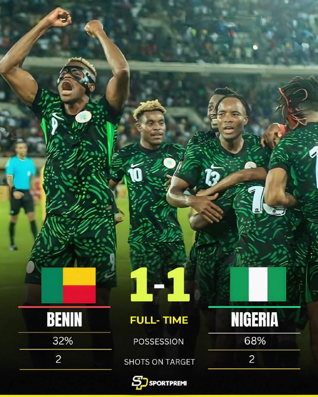 FT: ***🇧🇯*** Benin 1-1 ***🇳🇬*** Nigeria