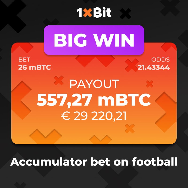 ***?*** **HUGE WINS** from 1xBit users …