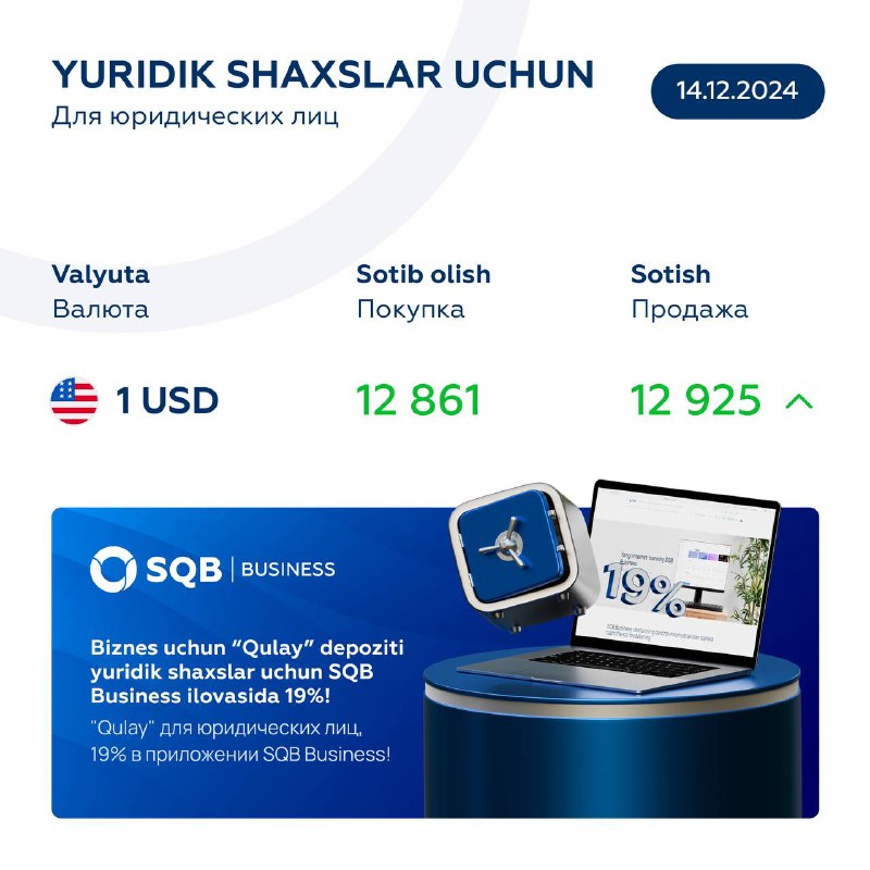 Biznes uchun ["Qulay"](https://sqb.uz/uz/business/deposits/qulay-deposit-uz/) depozit bilan yo‘qotishlarsiz …