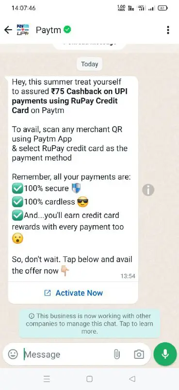 Paytm New Rupay Credit Card Offer …