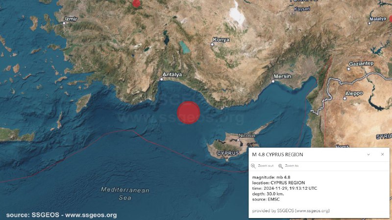 Felt [#earthquake](?q=%23earthquake) M 4.8 CYPRUS REGION