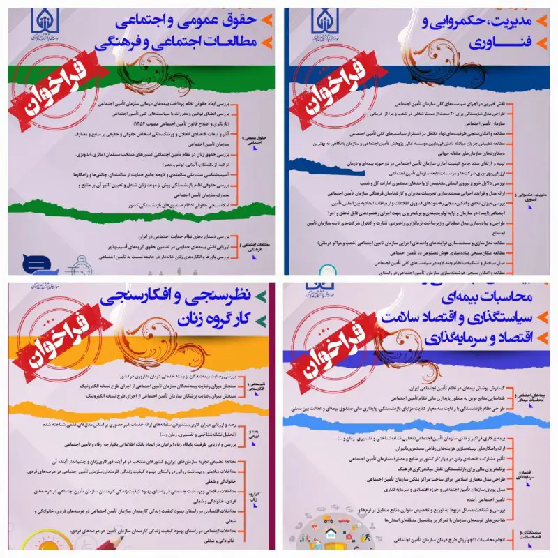 *****✔️***فراخوان جدید موسسه عالی پژوهش در …