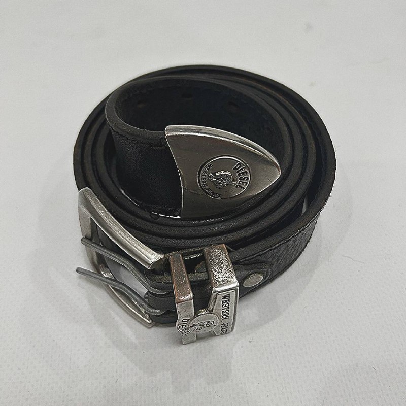 ***vintage true leather diesel belt’