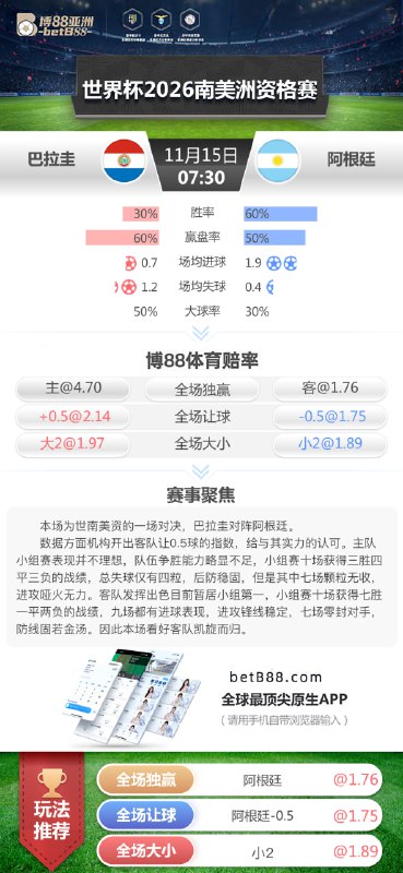 体育电竞赛事推单