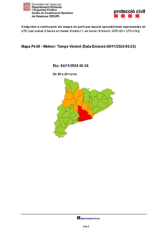 ***⛈******⚠️*** Segons informa el Servei Meteorològic …