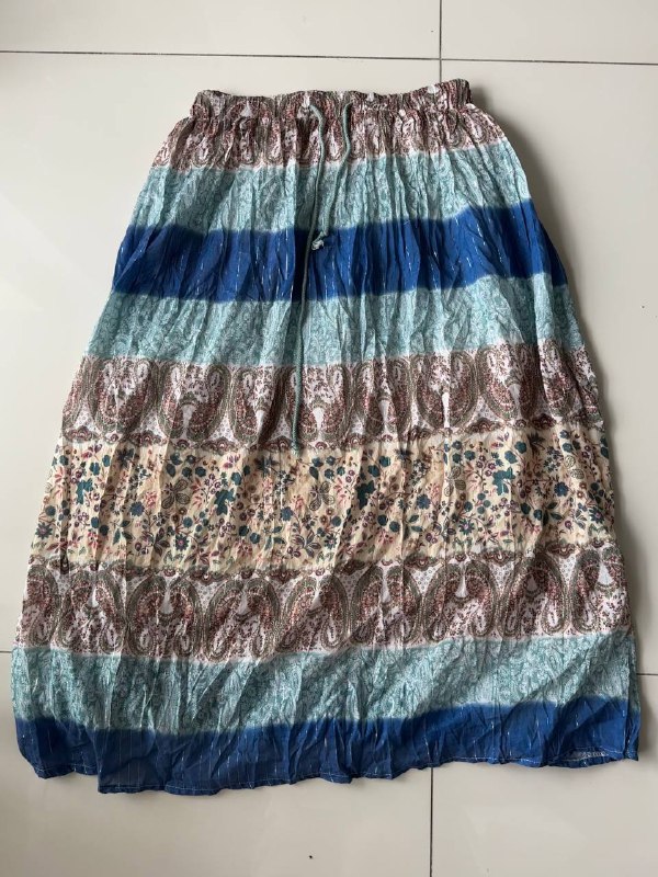 thrifted flowy maxi skirt