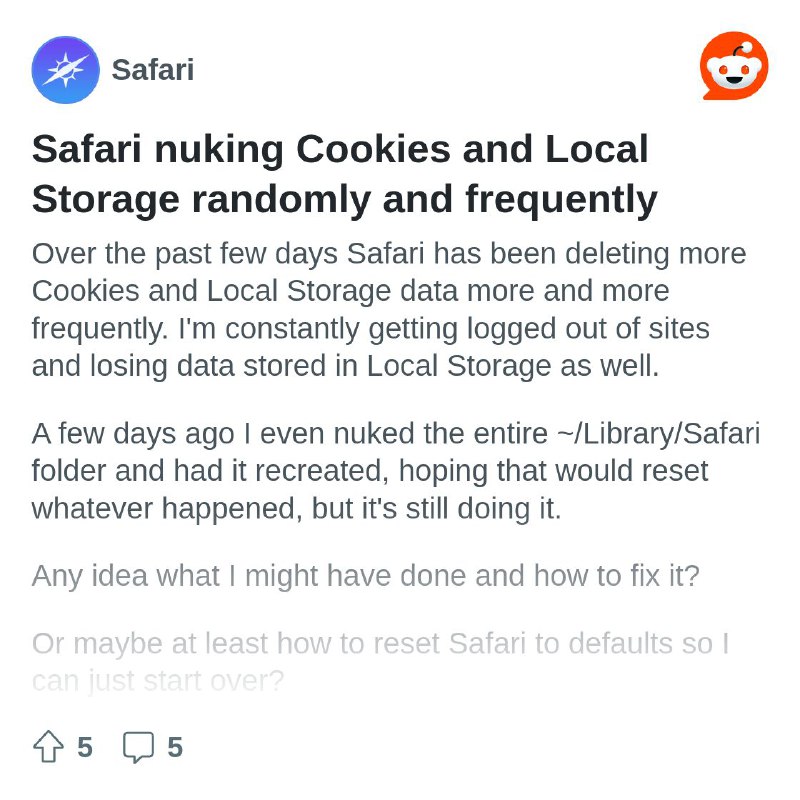 Mac 端的 Safari 越来越频繁的清理 Cookie 和 …