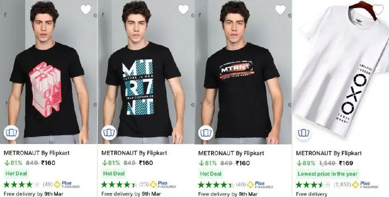 *****🔥***Metronaut Men T-Shirt From ₹158