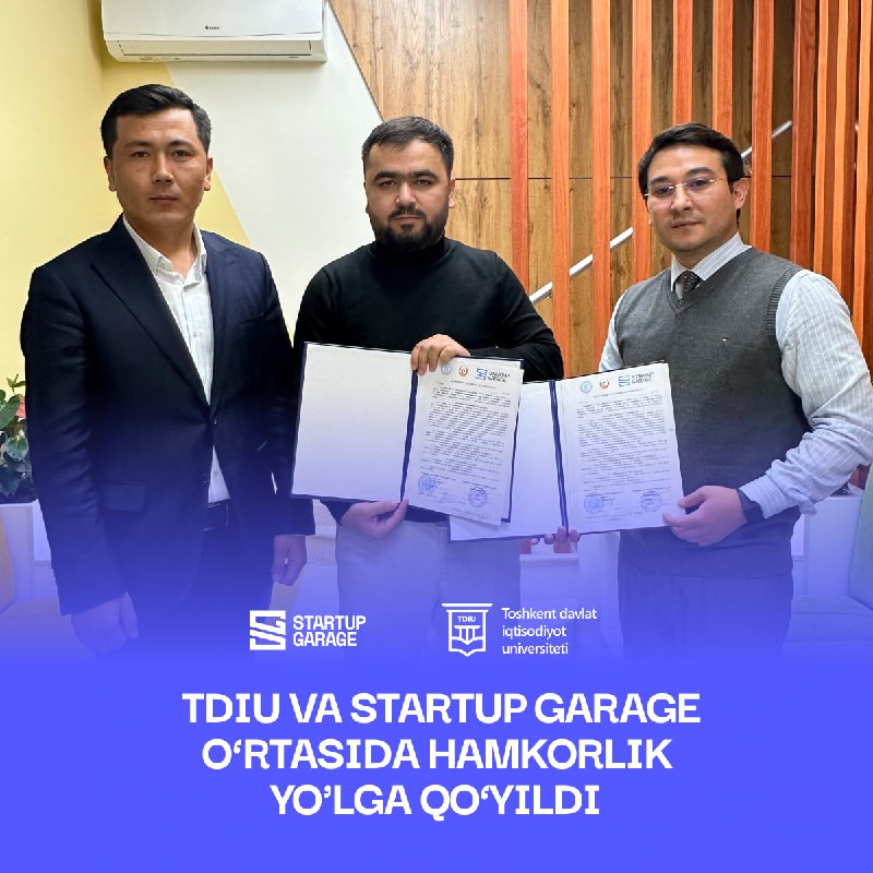 **TDIU va Startup Garage o'rtasida hamkorlik**