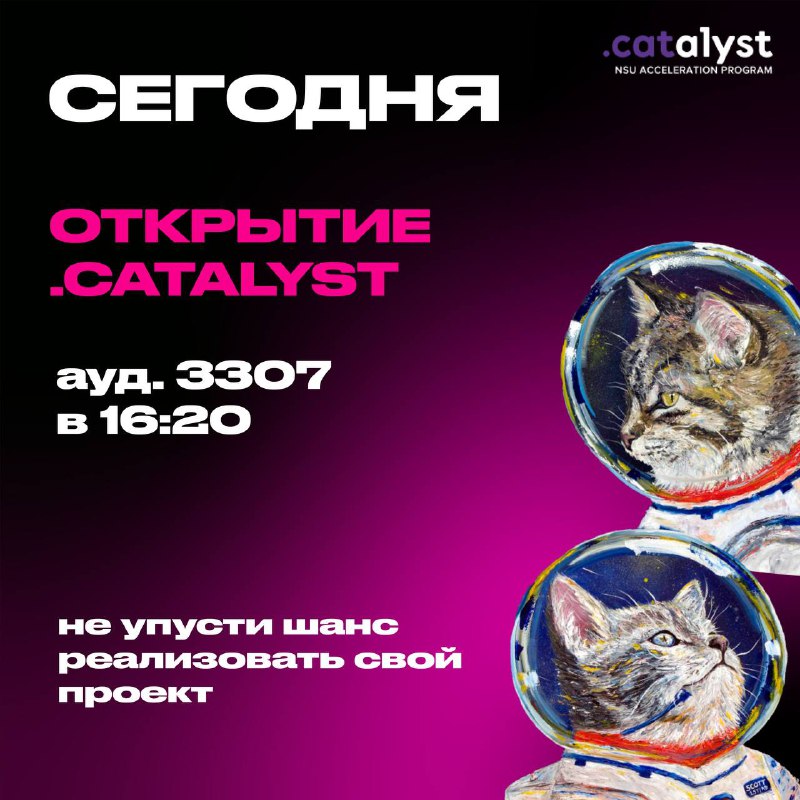 **СЕГОДНЯ новый сезон акселератора .catalyst!**