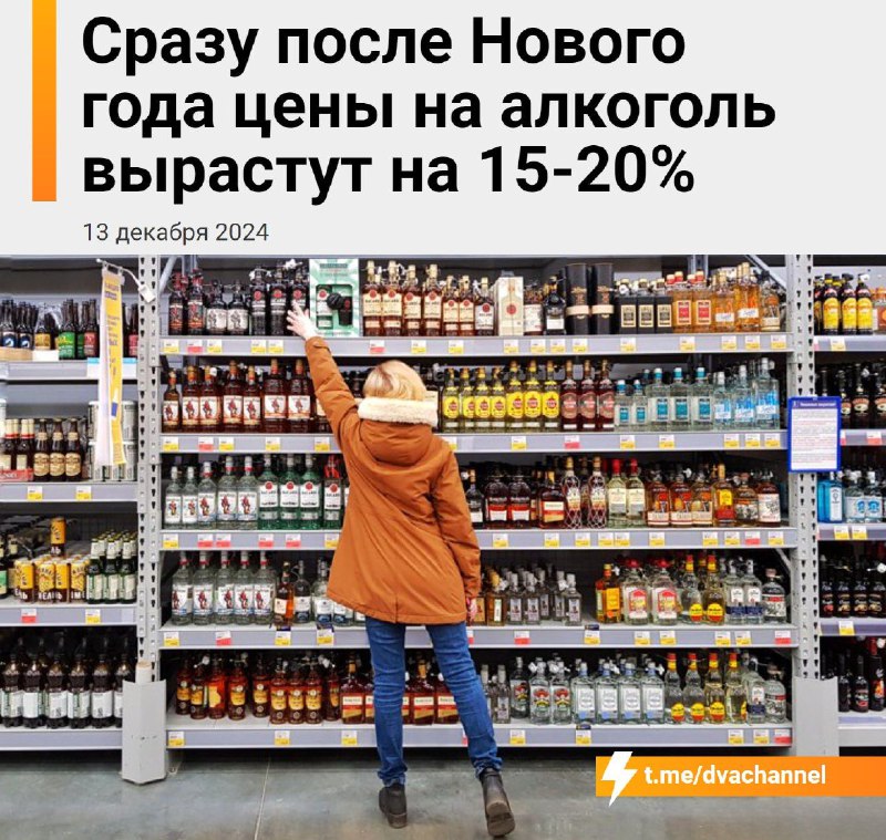 *****⚡️*******Весь алкоголь подорожаеет на 15-20% с …