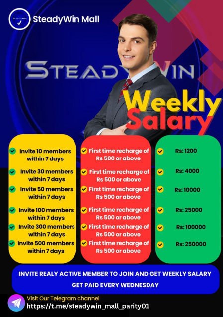 STEADYWIN- mall weekly salary