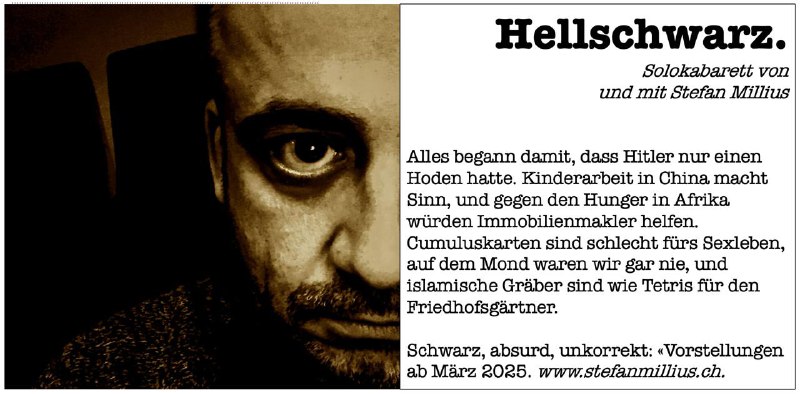Ab März 2025: Mein neues Solokabarett …
