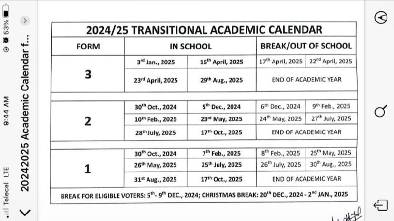 Academic Calender***😔******👀***