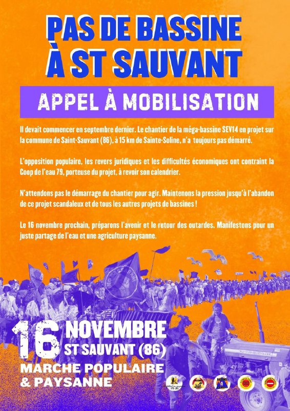 ⁨***💧*** APPEL À MOBILISATION LE 16/11 …