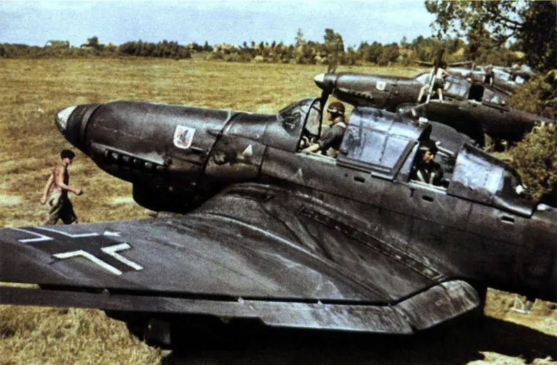 German Junkers dive-bombers before flying on …