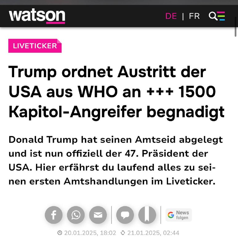Ich habe euch in den letzten …