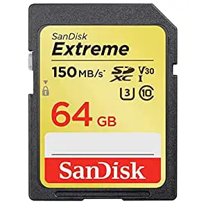 **SanDisk Extreme SDXC, SDXVE 64GB for 4K Video at ₹929**