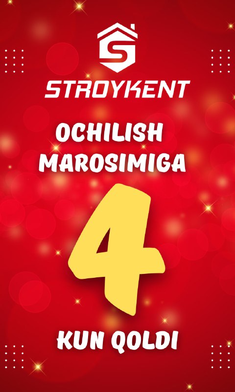 *Ochilish marosimiga 4 kun qoldi !