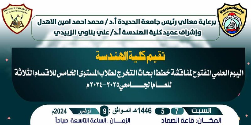 مناقشة سمنارات مشاريع تخرج طلاب المستوى …
